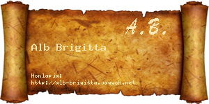 Alb Brigitta névjegykártya