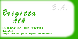 brigitta alb business card